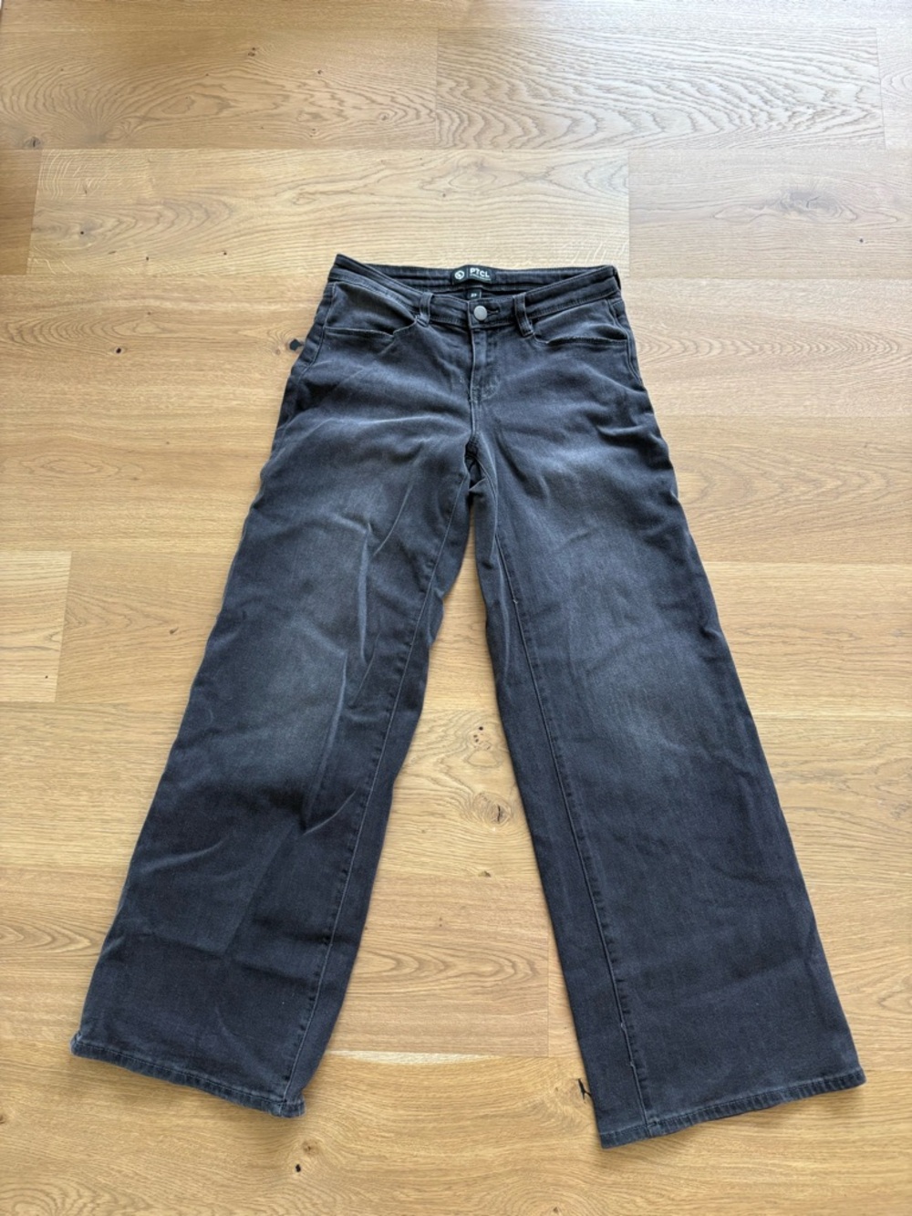 TCL Women's Wide-Leg Jeans in Washed Black